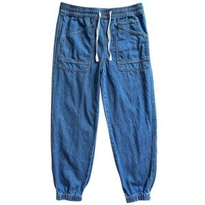 Sundance Nyla Denim Joggers Cotton Loungewear Casual Womens Medium Basics